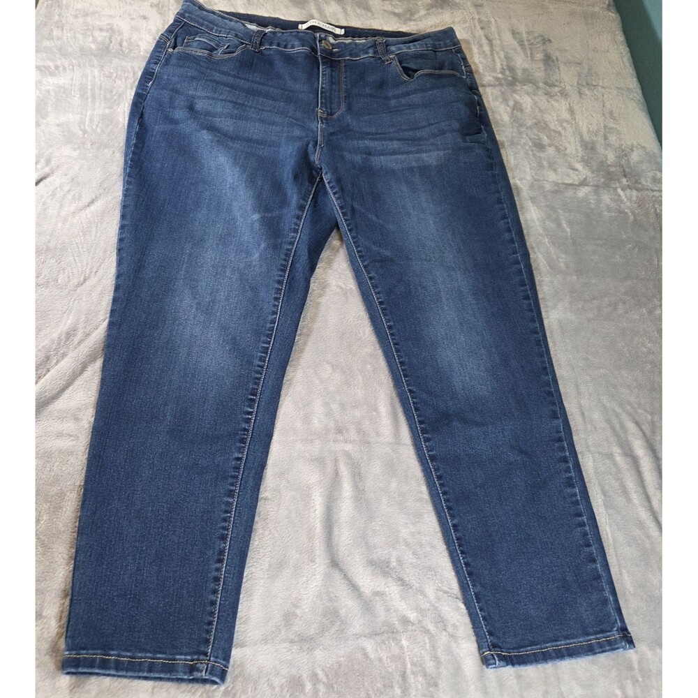 9th & Main Size 22 Blue Jeans 5 Pocket Cotton Blend Stretch High Rise